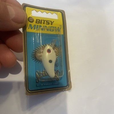 Strike King Bitsy Minnow 1/8 Oz White With Black Dot HCBPM-533 NOS