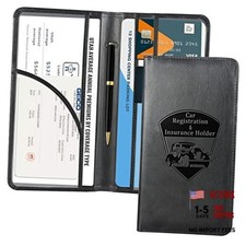 Car Registration and Insurance Holder - Vehicle Glove Box Car A-Black
