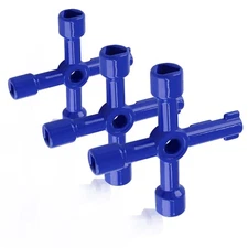 Waziaqoc 4-Way Multi-Functional Utilities Key (3 PACK), Zinc Alloy Triangle/S...