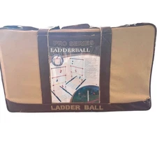 Sportscraft Pro Series Ladder Ball Fold N' Go Set In Leather Bag With Handle New