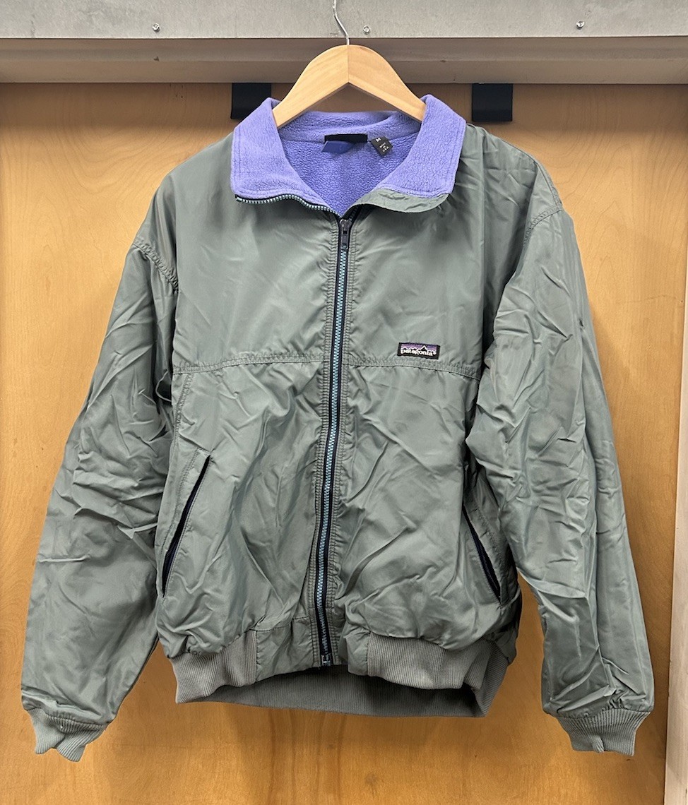 VINTAGE Patagonia Jacket Mens Medium Gray Shelled Synchilla Fleece