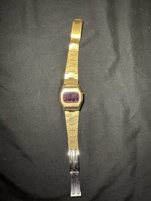 Vtg Bulova 1976 LED Computron Mens Watch Broken Clasp