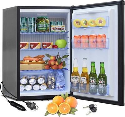 Refrigerator 12V/110V Portable Mini 2 Way Fridge Caravan Camper Truck  With Lock