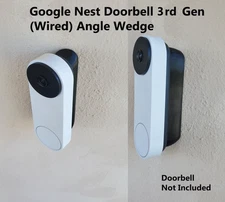 Google Nest Doorbell 3rd Gen Wired Wedge Angle Mount Bracket 15 25 35 45 60 90