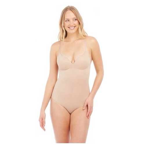 RED HOT SPANX Women's Moderate Control Shapewear Flawless Finish Cupped Bodysuit - Picture 1 of 4