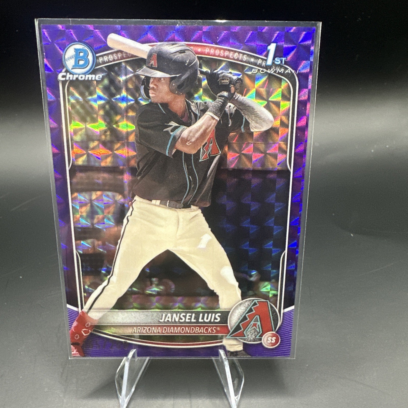 Jansel Luis 2025 Bowman Chrome 1st Purple Geometric Diamondbacks /250 BCP-84