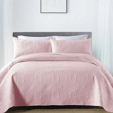 3-Piece Queen Quilt Set, Lightweight Soft Full Size Quilt Bedspread Coverlet ...