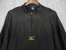 Chaqueta cortavientos convertible Mizuno 2XL negra mangas a presión suéter de golf