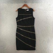 Calvin Klein Dress Womens 10 Black Pullover Sleeveles Round Neck Casual Comfort