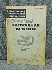 Factory CAT Caterpillar D4 Dozer Tractor 78A 86A Operation Maintenance Manual