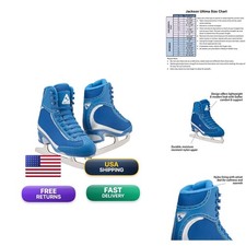 Jackson Ultima Softec Vista ST3201 Figure Ice Skates Girls Navy Size 8
