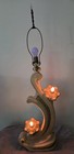 Vintage 1950s Continental Art Co Atomic Flower Chalkware Table Lamps Pair MCM — photo 8