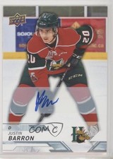 2018-19 Upper Deck CHL Auto Justin Barron #91 Auto ek6
