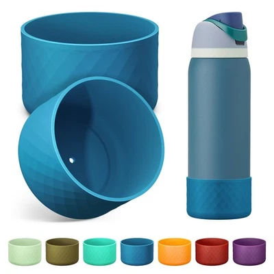 ALWENID 2Pcs Silicone Water Bottle Boot For Owala 40oz Anti Slip Sleeve Bottom Protector