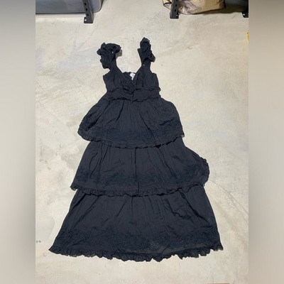 Cleobella Black Tiered elaina midi Dress large