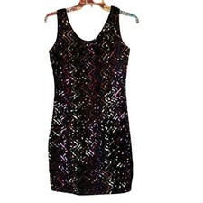 Vintage Jessica McClintock Gunne Sax Sequin Sleeveless Mini Dress Size 7/8