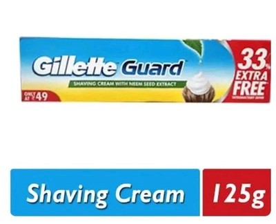 2X GILLETTE GUARD RASIERCREME MIT NEEM EXTRAKT 2X 125g