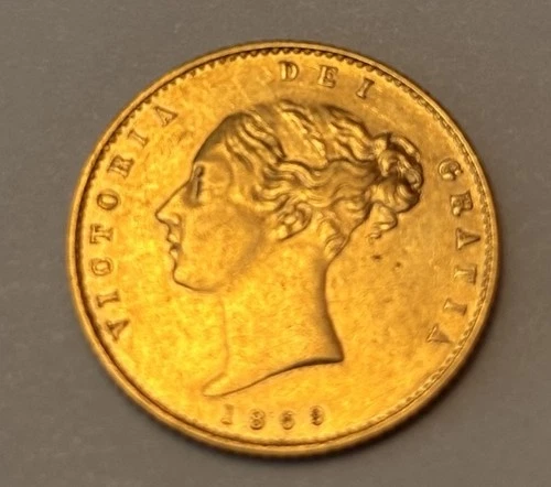 1869 Victoria Gold Half Sovereign — photo from the most recent tracked eBay sale