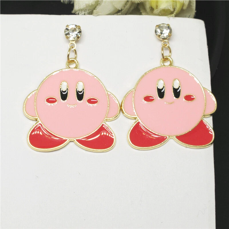 Pink enamel earrings sale