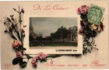 Old postcard De La Couture - I send you these flowers - La Couture-Boussey (181683)