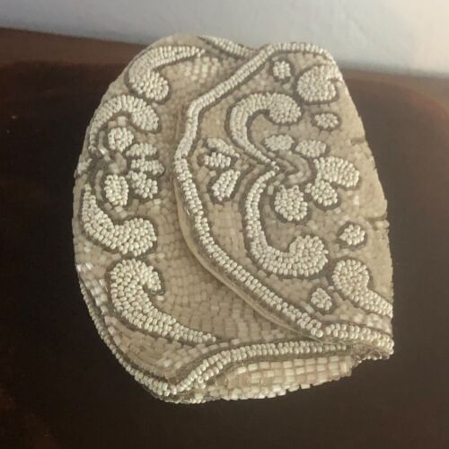 Antique Purse Beaded Made in France Handmade - Picture 9 of 10
