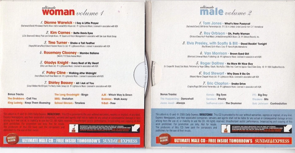 ULTIMATE WOMAN ULTIMATE MALE ( DAILY EXPRESS Newspaper Double Album ) - Bild 2 von 4