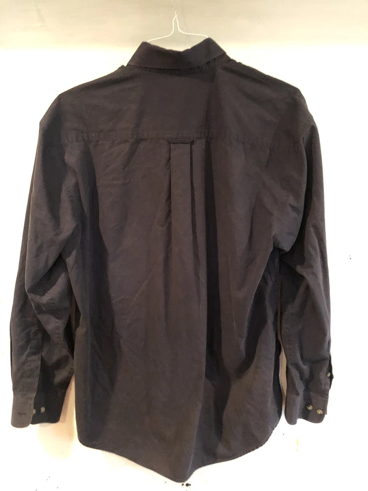 Camisa de hombre Jaguar manga larga con botones talla grande azul marino Foto 2 de 4