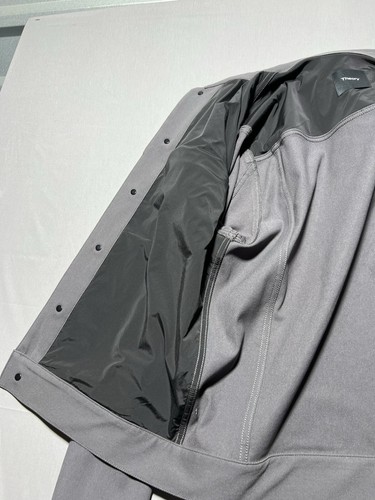 NEW THEORY MEN'S RIVER NEOTERIC TWILL DARK GREY JACKET SIZE S Defected - Picture 12 of 21