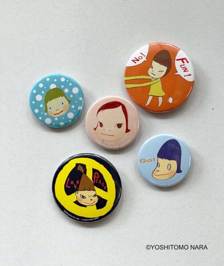 set of 5] Yoshitomo Nara Can Badge PinBack Button Button badge | eBay