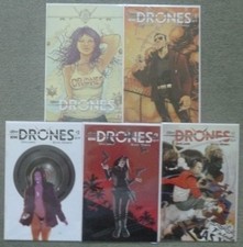 DRONES #1-5 SET..CHRIS LEWIS/BRUNO OLIVEIRA..IDW2015 1ST PRINT..VFN+