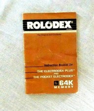 VINTAGE MANUEL ROLODEX ELECTRODEX PLUS ELECTRONIC ORGANIZERS 64K MEMORY 1990