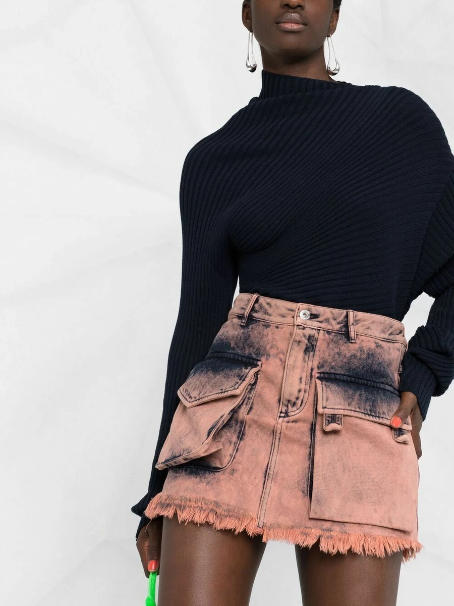 Marques Almeida Acid Wash Mini Skirt M XL L Size 14 Retailed 365 Great Pockets