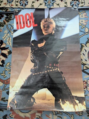 ORIGINAL vintage Billy Idol poster 1984 Rebel Yell!! 23'' x 33''