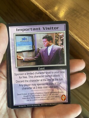 WICHTIGER BESUCHER 1998 BABYLON 5 CCG SAMMLER DIE GROSSE KRIEGSKARTE NEAR MINT