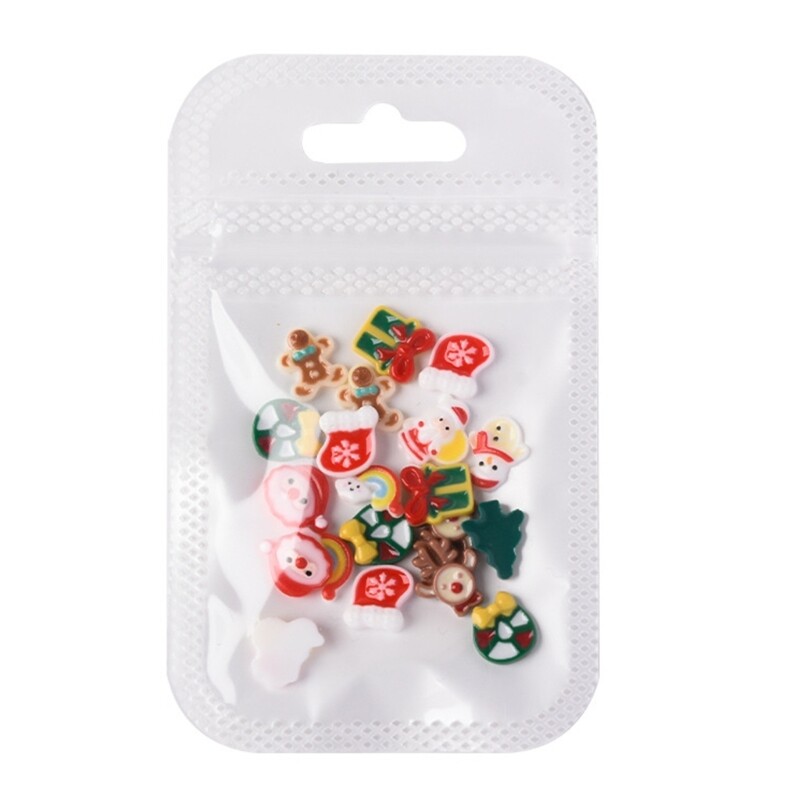 Glow-in-the-Dark Christmas Nail Art Resin Embellishments 1 Bag