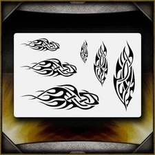 Flames 1 Airbrush Stencil Template Airsick