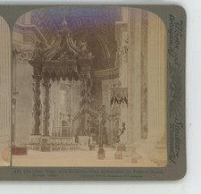 Great Altar 95 Feet High St Peter Rome Italy Underwood Stereoview