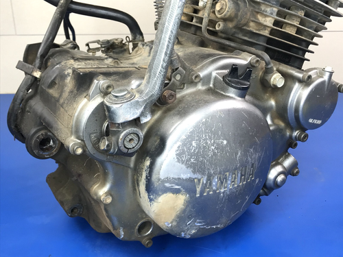 92 Yamaha XT350 XT 350 Complete Engine Motor Cylinder Head Cases Bottom End - Foto 2 di 18