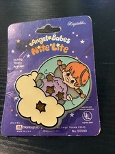 Vintage Angel Babes Cherub Girl Gold Glitter Stars NightLight USA
