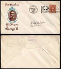 1937 Canada FDC – Coronation of King George VI  – Ottawa to USA – Royal Cachet