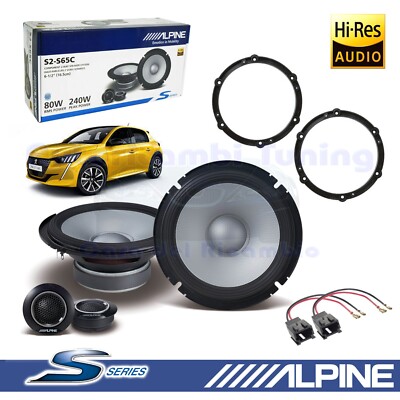 Lautsprecher ALPINE S2-S65C Vorne 2 Vie 165mm 240W für Peugeot 208 II