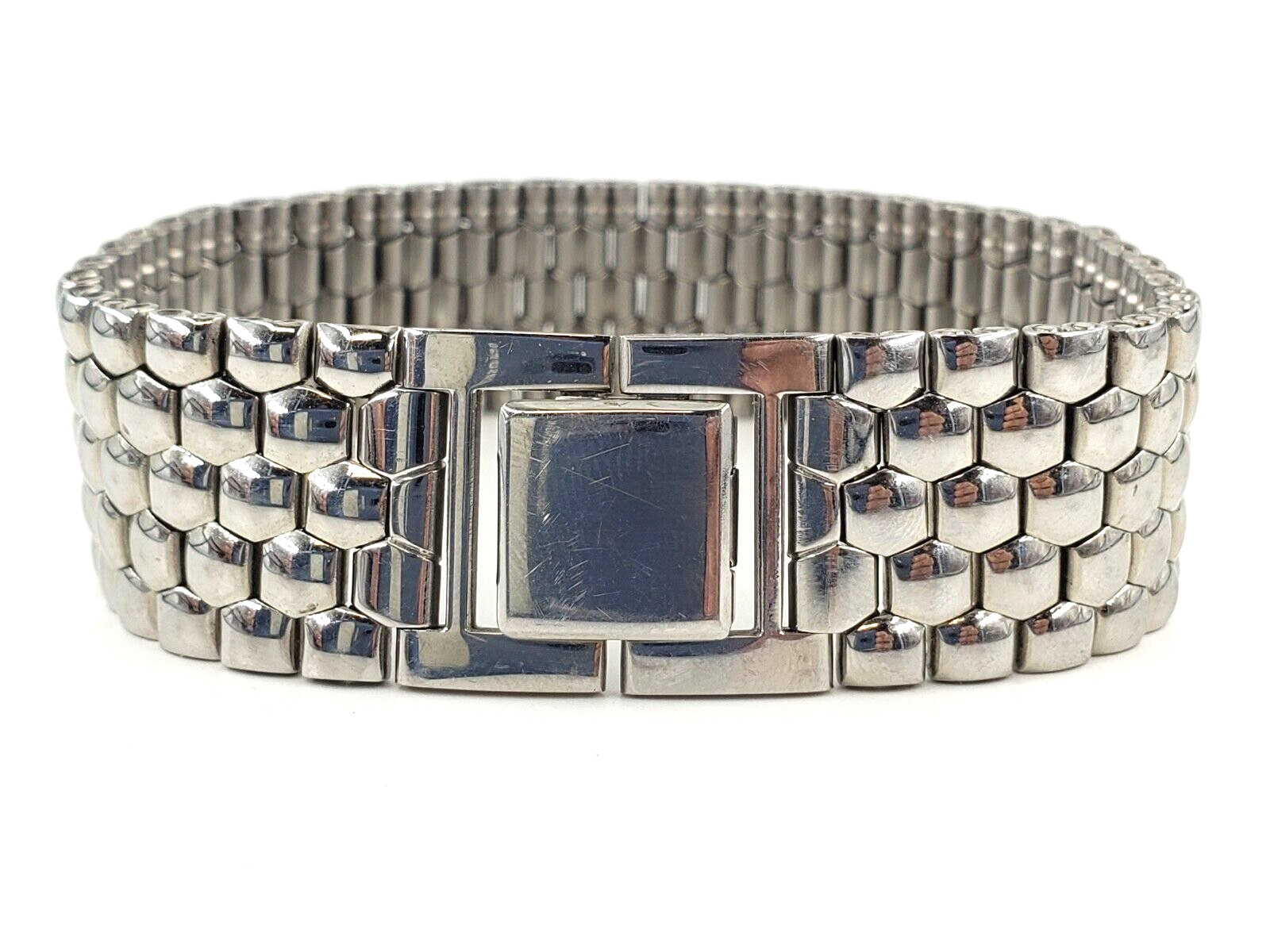 MILOR ITALY Stainless Steel 18K GOLD Bracelet 7.5 Inc… Gem