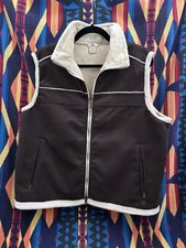 Woolrich Espresso Corduroy Vest Womens Brown Faux Fur Lined XL Zip Up Pockets