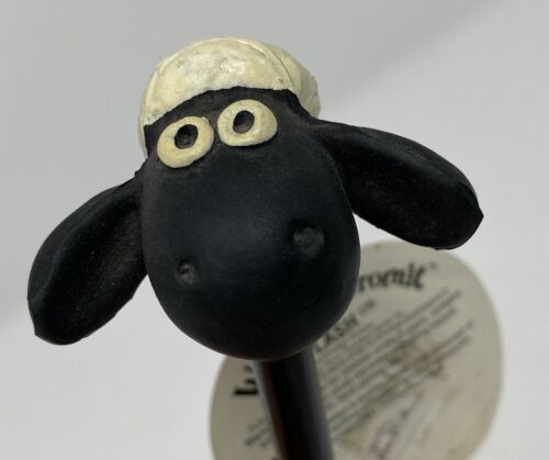 Vintage Shaun The Sheep Wooden Pencil & Topper Tagged Wallace & Gromit Splash - Picture 1 of 5