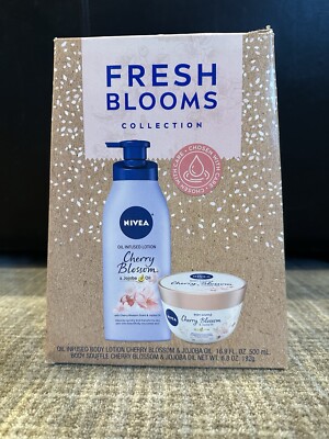 NIVEA Fresh Blooms Gift Box NIVEA Lotion and NIVEA Body Souffle Cherry Blossom 
