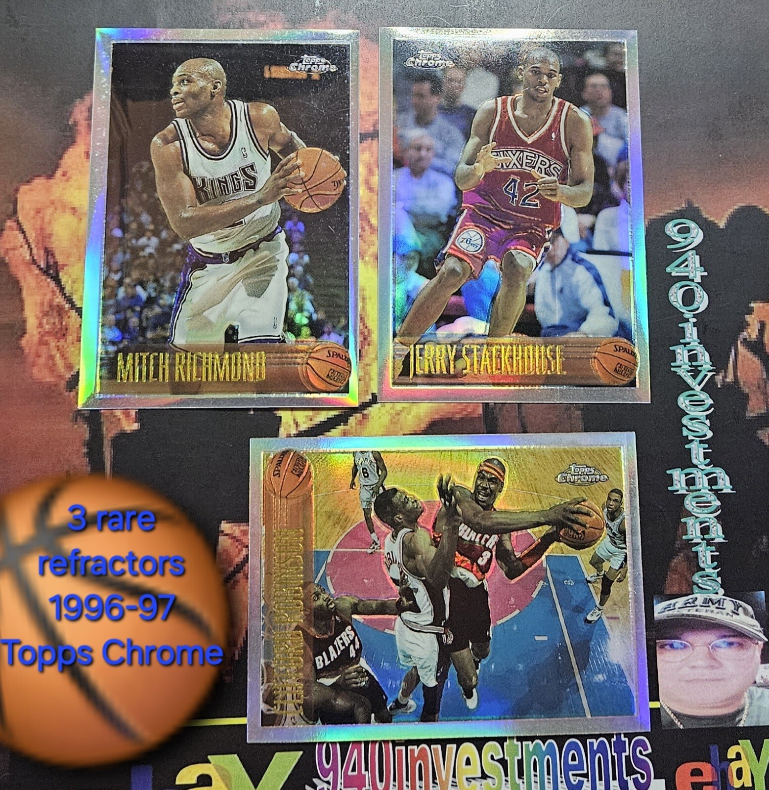 96-97 Topps Chrome Refractor Basketball  3 Card Lot RARE SP 🔥🏀 Investment Lot