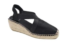 Toni Pons Ter Black Slingback Espadrille Sandal Women's Size EU 38 / US 7.5-8M