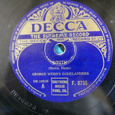 78 rpm GEORGE WEBB london blues / south