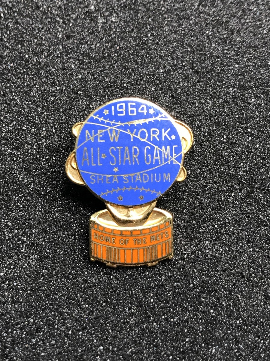 1964 Baseball All Star Game Press Pin New York Mets Shea Stadium