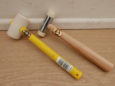 THOR WHITE RUBBER MALLET PLASTIC HANDLE 50MM FACE 952 + 32MM THOREX NYLON MALLET